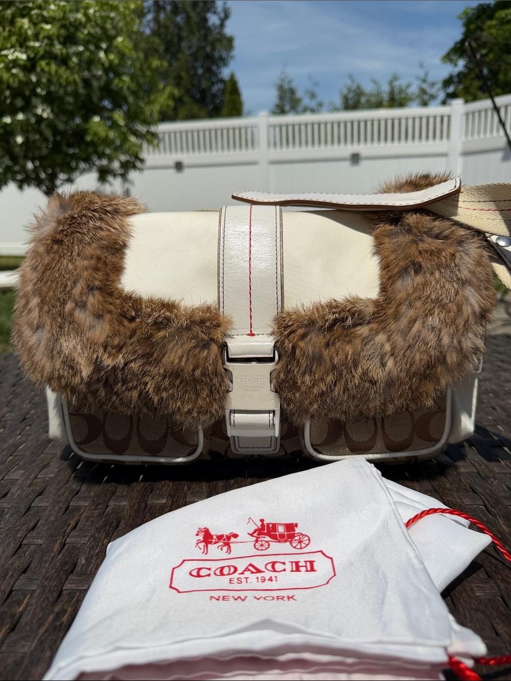 Vintage Y2K Coach Signature Pocket Ski Flap Bag [limited edition]